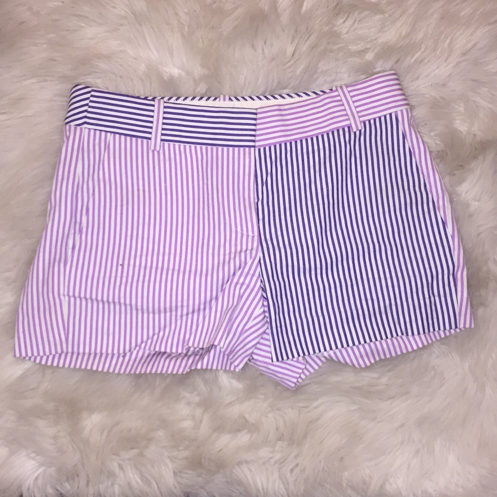 JCrew Striped Purple Shorts